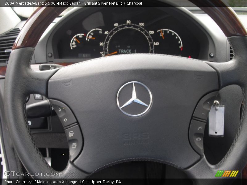 Brilliant Silver Metallic / Charcoal 2004 Mercedes-Benz S 500 4Matic Sedan