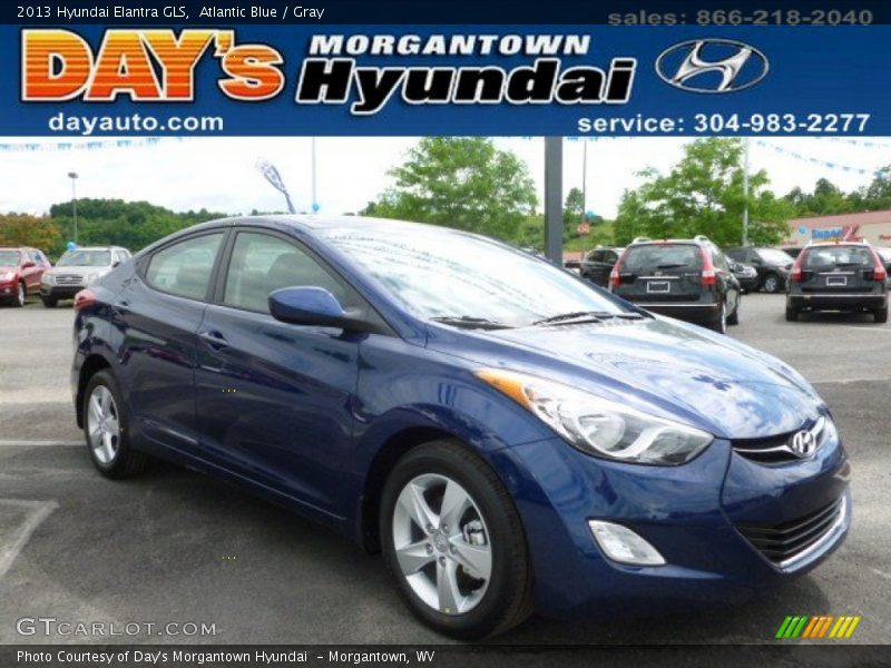 Atlantic Blue / Gray 2013 Hyundai Elantra GLS