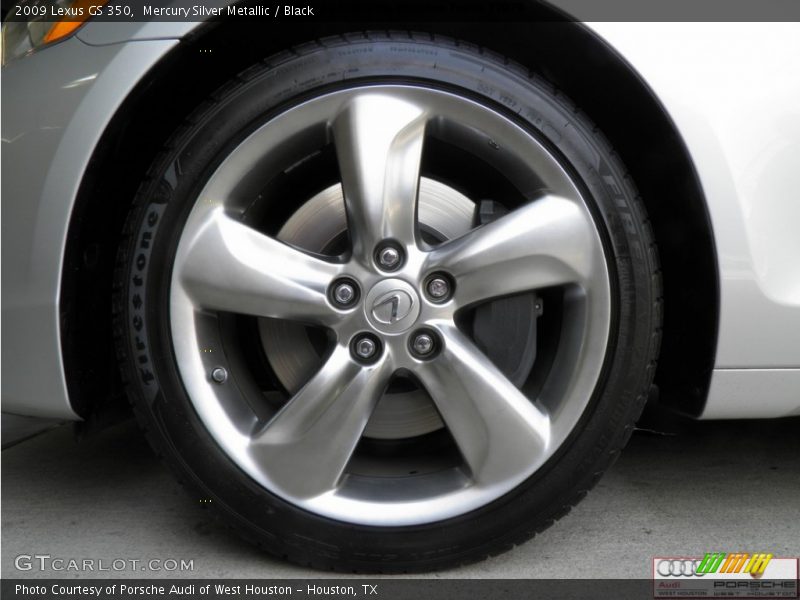 Mercury Silver Metallic / Black 2009 Lexus GS 350