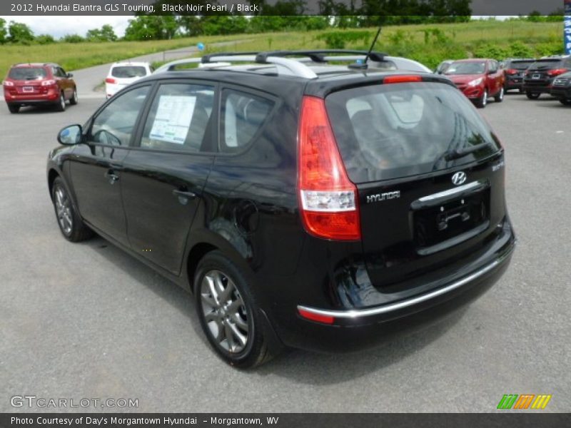 Black Noir Pearl / Black 2012 Hyundai Elantra GLS Touring
