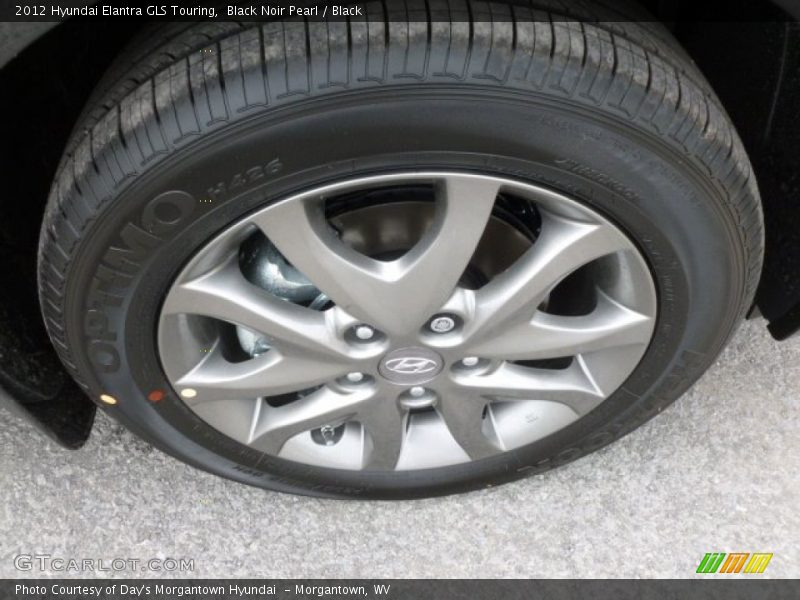 Black Noir Pearl / Black 2012 Hyundai Elantra GLS Touring