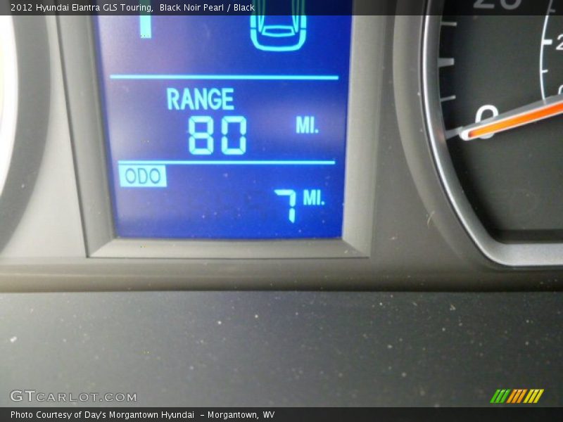 Black Noir Pearl / Black 2012 Hyundai Elantra GLS Touring
