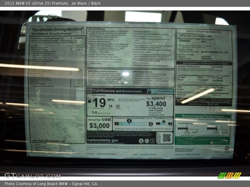 Jet Black / Black 2013 BMW X5 xDrive 35i Premium