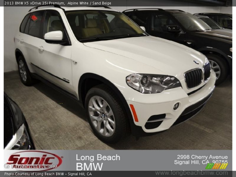 Alpine White / Sand Beige 2013 BMW X5 xDrive 35i Premium