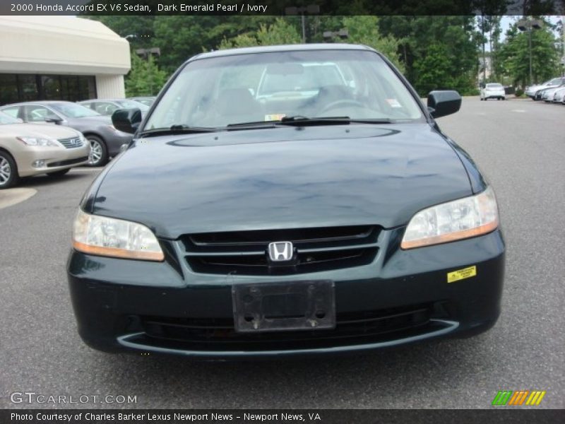 Dark Emerald Pearl / Ivory 2000 Honda Accord EX V6 Sedan