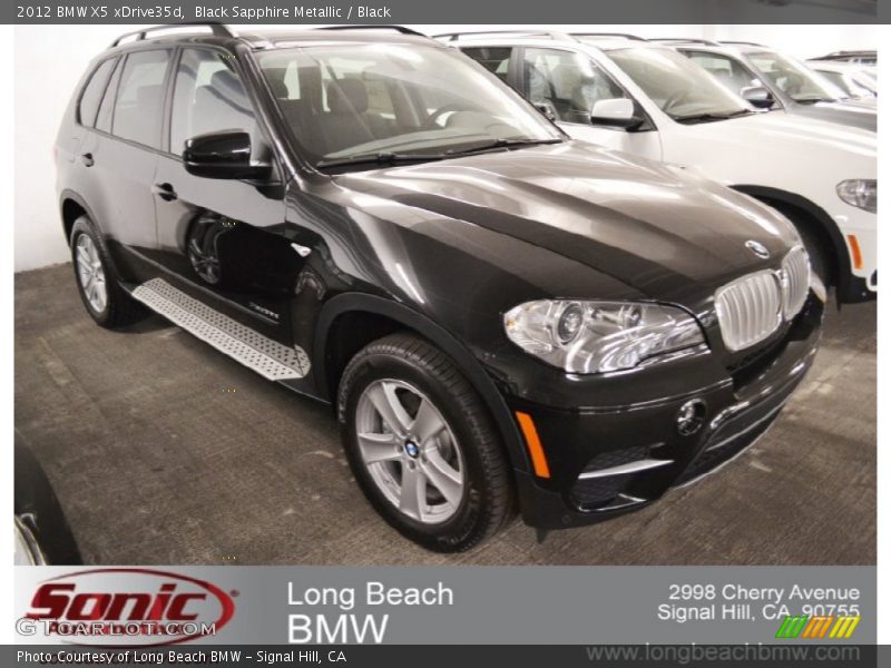 Black Sapphire Metallic / Black 2012 BMW X5 xDrive35d
