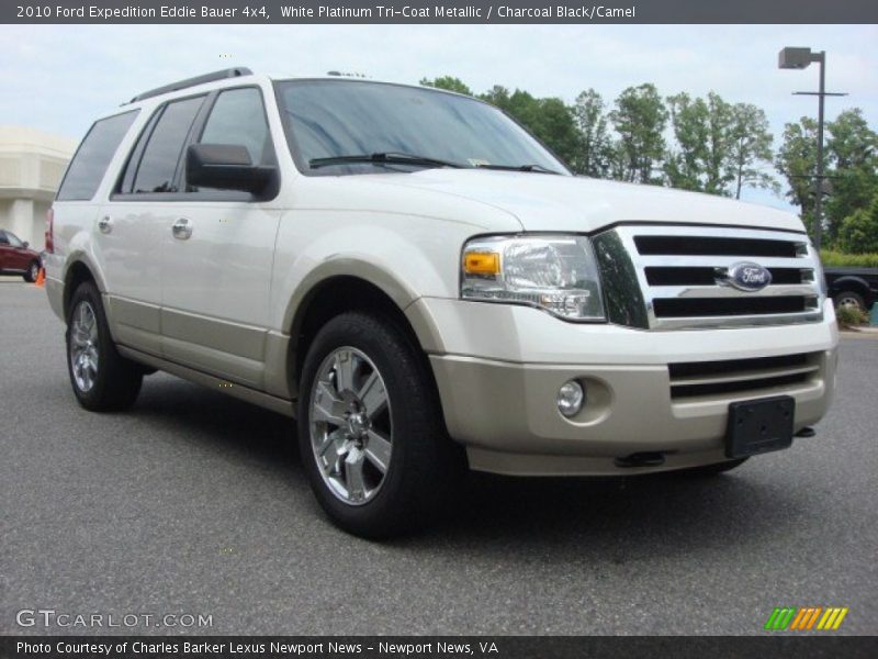 White Platinum Tri-Coat Metallic / Charcoal Black/Camel 2010 Ford Expedition Eddie Bauer 4x4