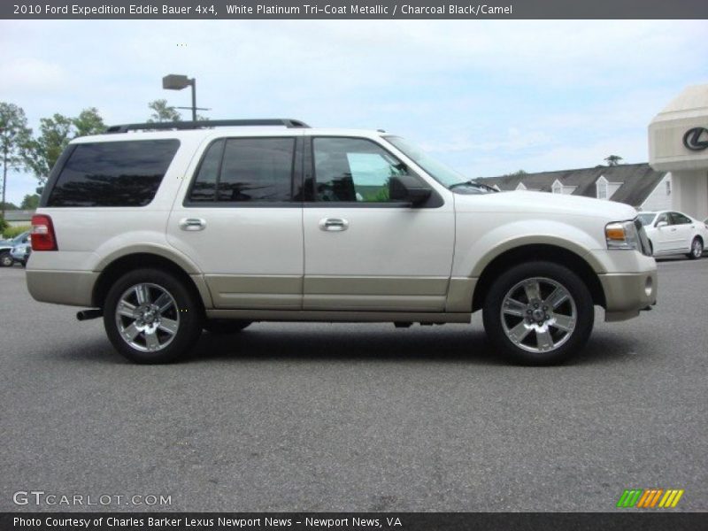 White Platinum Tri-Coat Metallic / Charcoal Black/Camel 2010 Ford Expedition Eddie Bauer 4x4