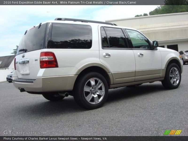 White Platinum Tri-Coat Metallic / Charcoal Black/Camel 2010 Ford Expedition Eddie Bauer 4x4
