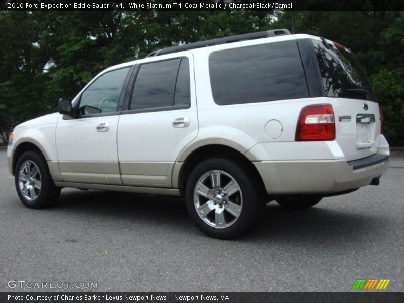White Platinum Tri-Coat Metallic / Charcoal Black/Camel 2010 Ford Expedition Eddie Bauer 4x4