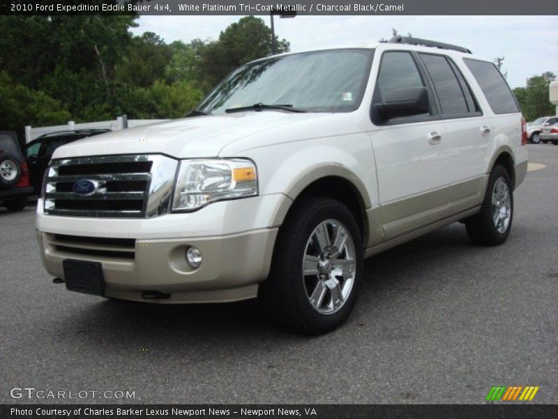 White Platinum Tri-Coat Metallic / Charcoal Black/Camel 2010 Ford Expedition Eddie Bauer 4x4