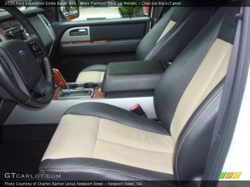 White Platinum Tri-Coat Metallic / Charcoal Black/Camel 2010 Ford Expedition Eddie Bauer 4x4