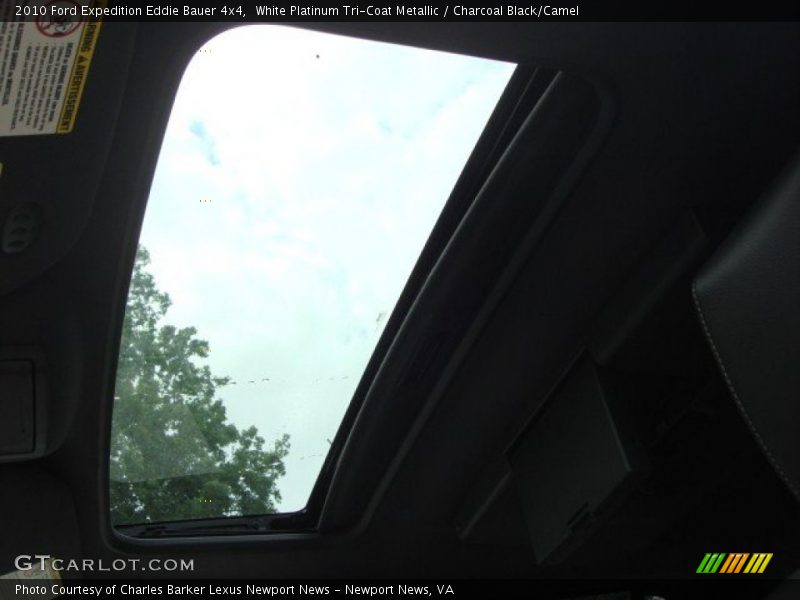 White Platinum Tri-Coat Metallic / Charcoal Black/Camel 2010 Ford Expedition Eddie Bauer 4x4