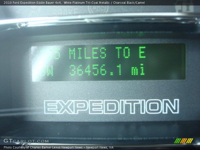 White Platinum Tri-Coat Metallic / Charcoal Black/Camel 2010 Ford Expedition Eddie Bauer 4x4