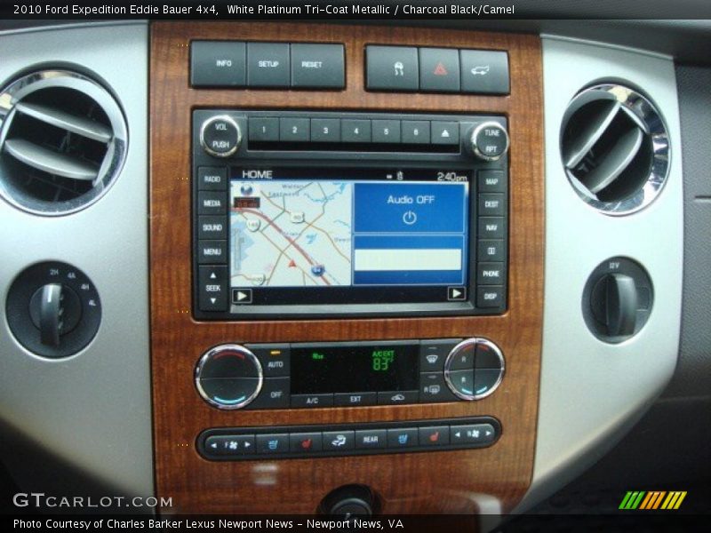 White Platinum Tri-Coat Metallic / Charcoal Black/Camel 2010 Ford Expedition Eddie Bauer 4x4