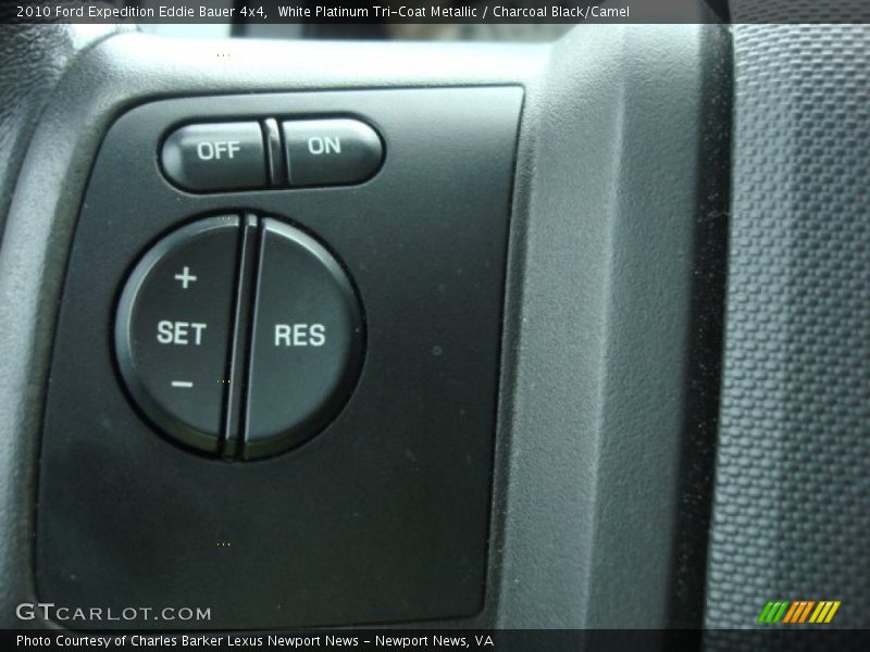 White Platinum Tri-Coat Metallic / Charcoal Black/Camel 2010 Ford Expedition Eddie Bauer 4x4