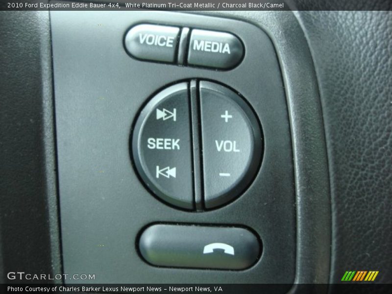 White Platinum Tri-Coat Metallic / Charcoal Black/Camel 2010 Ford Expedition Eddie Bauer 4x4