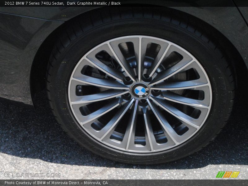 Dark Graphite Metallic / Black 2012 BMW 7 Series 740Li Sedan
