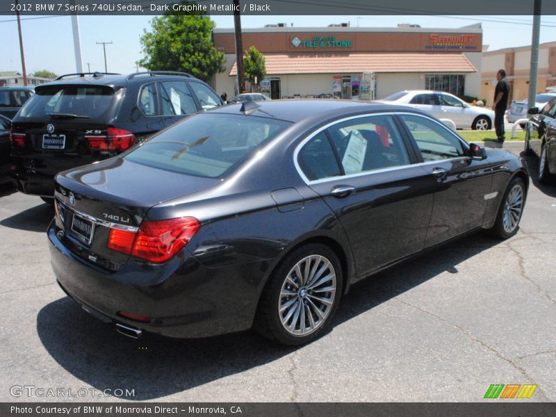 Dark Graphite Metallic / Black 2012 BMW 7 Series 740Li Sedan