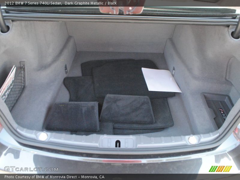 Dark Graphite Metallic / Black 2012 BMW 7 Series 740Li Sedan