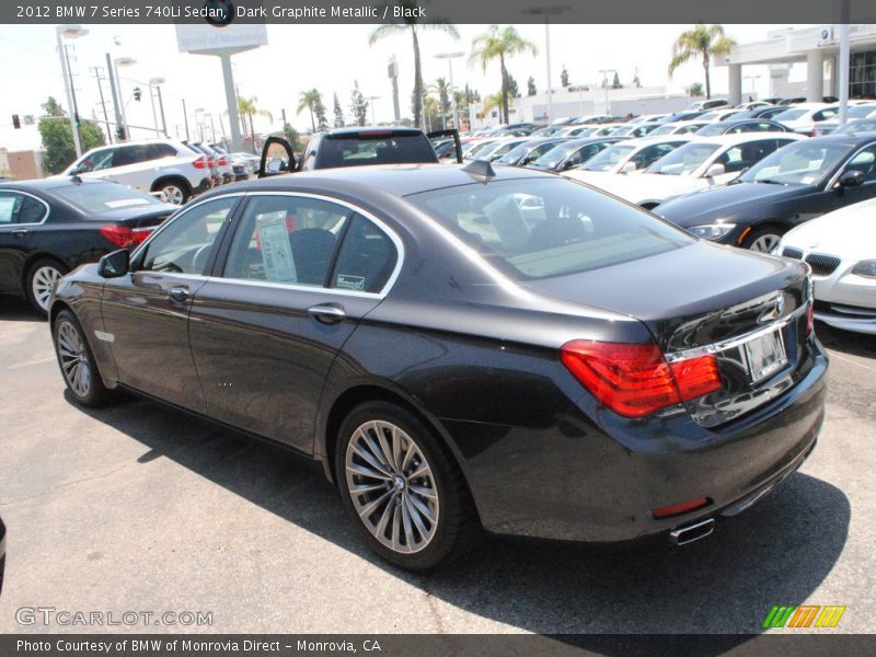 Dark Graphite Metallic / Black 2012 BMW 7 Series 740Li Sedan