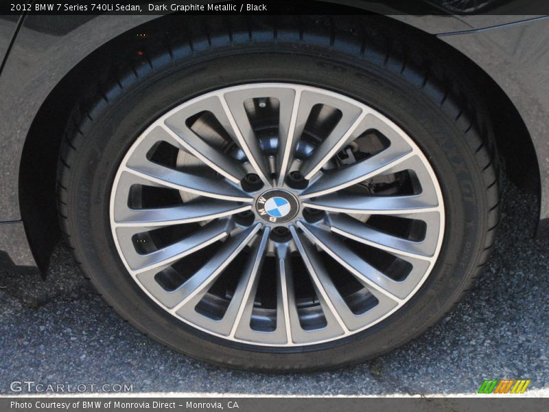 Dark Graphite Metallic / Black 2012 BMW 7 Series 740Li Sedan
