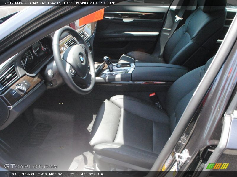 Dark Graphite Metallic / Black 2012 BMW 7 Series 740Li Sedan