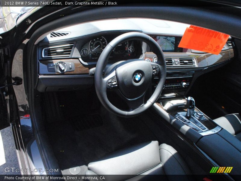 Dark Graphite Metallic / Black 2012 BMW 7 Series 740Li Sedan