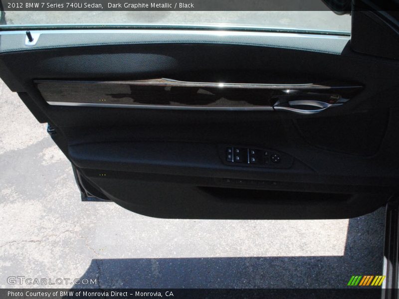 Dark Graphite Metallic / Black 2012 BMW 7 Series 740Li Sedan