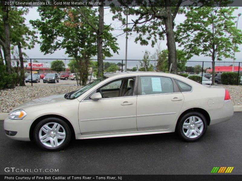 Gold Mist Metallic / Neutral 2010 Chevrolet Impala LT