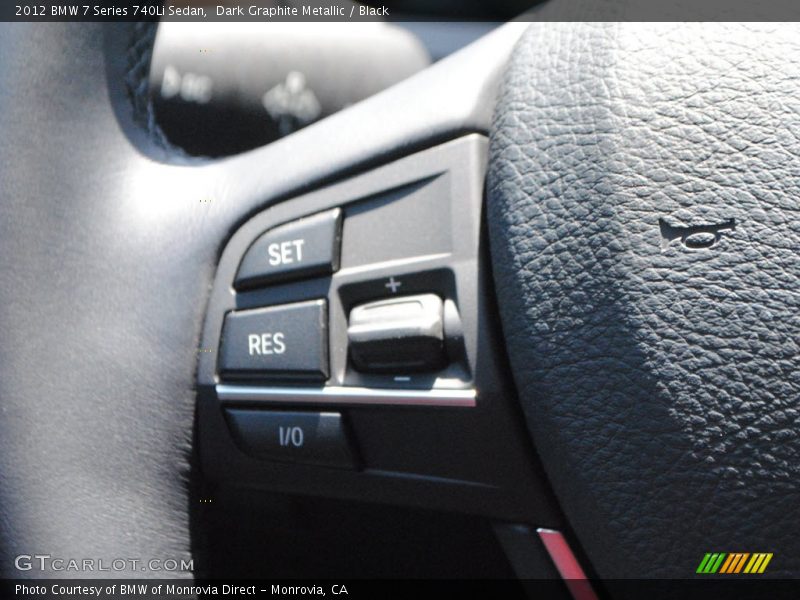 Dark Graphite Metallic / Black 2012 BMW 7 Series 740Li Sedan