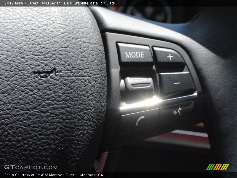 Dark Graphite Metallic / Black 2012 BMW 7 Series 740Li Sedan