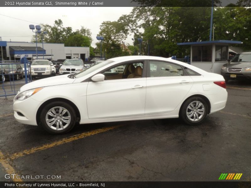 Shimmering White / Camel 2012 Hyundai Sonata GLS