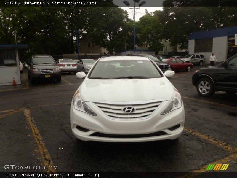 Shimmering White / Camel 2012 Hyundai Sonata GLS
