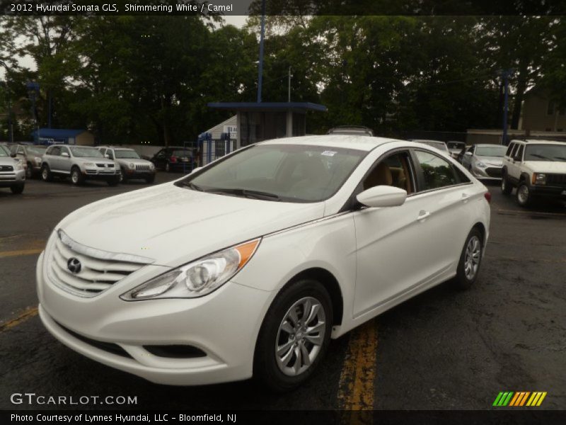 Shimmering White / Camel 2012 Hyundai Sonata GLS