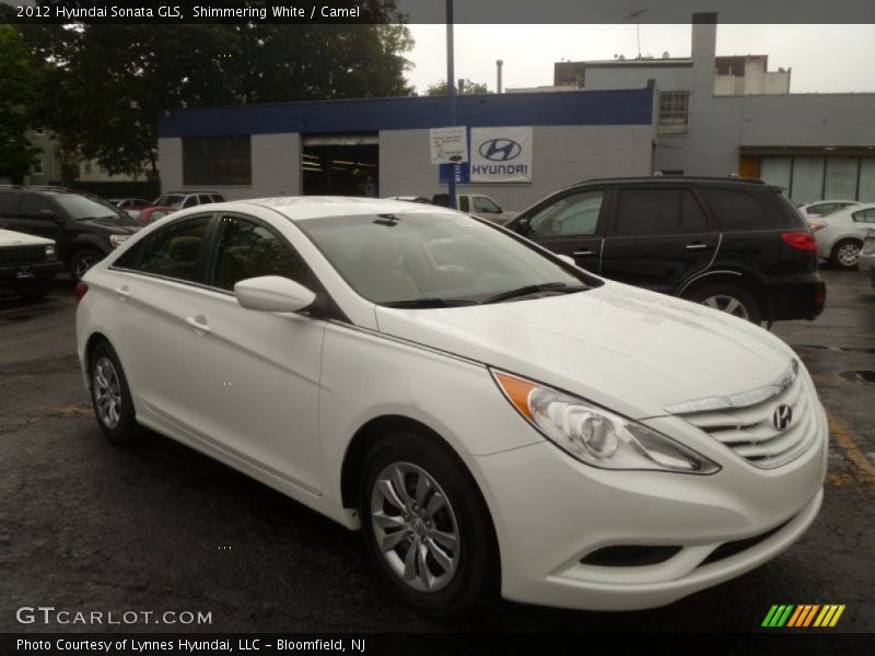 Shimmering White / Camel 2012 Hyundai Sonata GLS