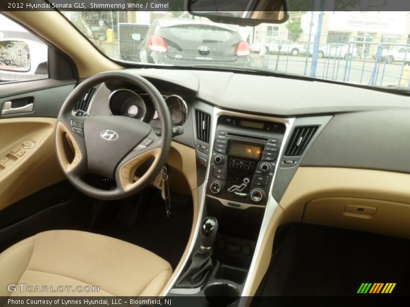 Shimmering White / Camel 2012 Hyundai Sonata GLS