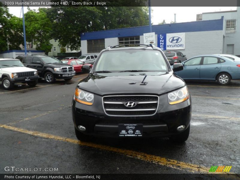 Ebony Black / Beige 2009 Hyundai Santa Fe Limited 4WD