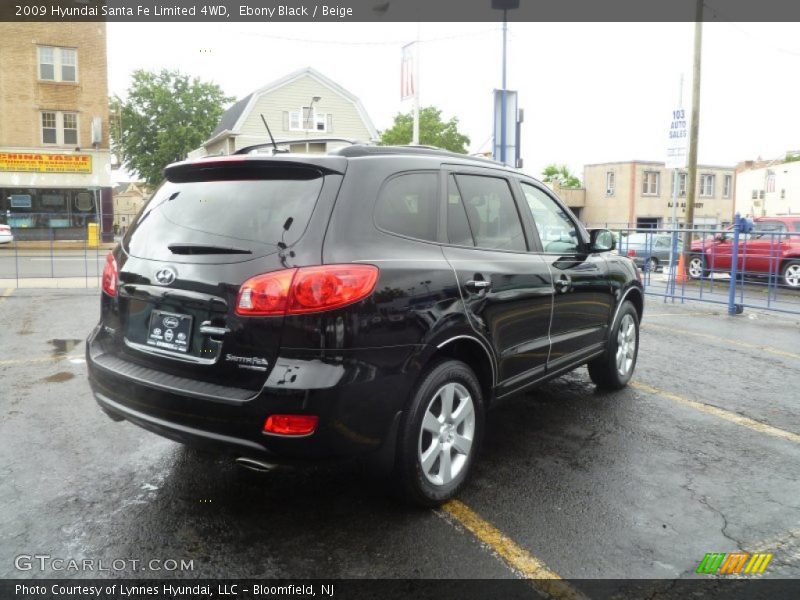 Ebony Black / Beige 2009 Hyundai Santa Fe Limited 4WD