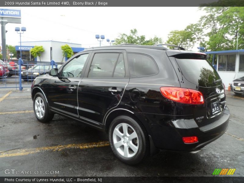 Ebony Black / Beige 2009 Hyundai Santa Fe Limited 4WD