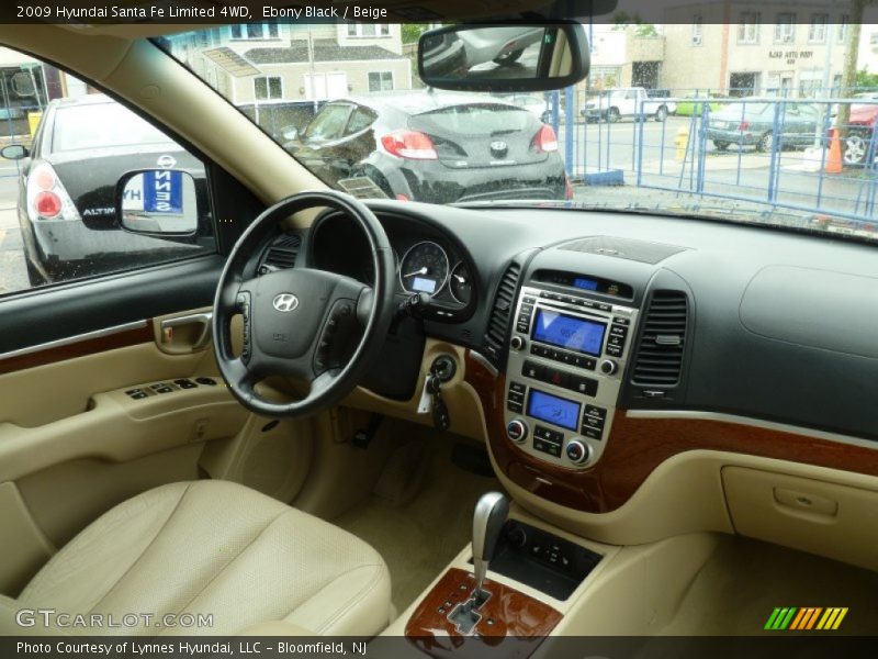 Ebony Black / Beige 2009 Hyundai Santa Fe Limited 4WD