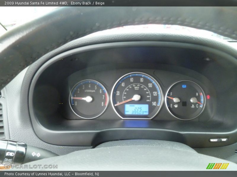 Ebony Black / Beige 2009 Hyundai Santa Fe Limited 4WD