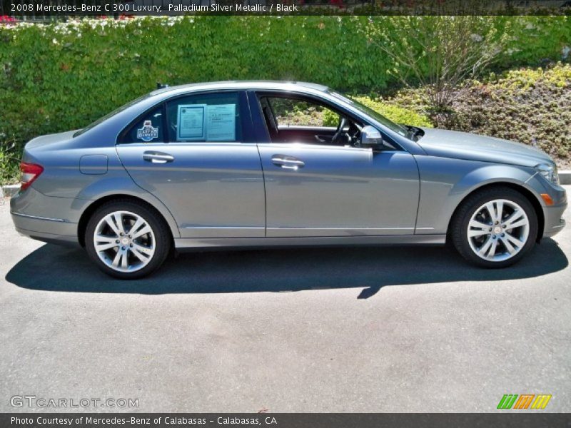 Palladium Silver Metallic / Black 2008 Mercedes-Benz C 300 Luxury
