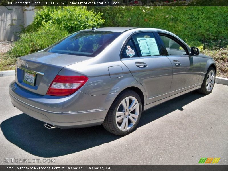 Palladium Silver Metallic / Black 2008 Mercedes-Benz C 300 Luxury