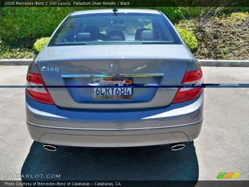 Palladium Silver Metallic / Black 2008 Mercedes-Benz C 300 Luxury