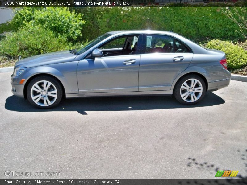 Palladium Silver Metallic / Black 2008 Mercedes-Benz C 300 Luxury