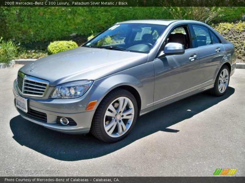 Palladium Silver Metallic / Black 2008 Mercedes-Benz C 300 Luxury