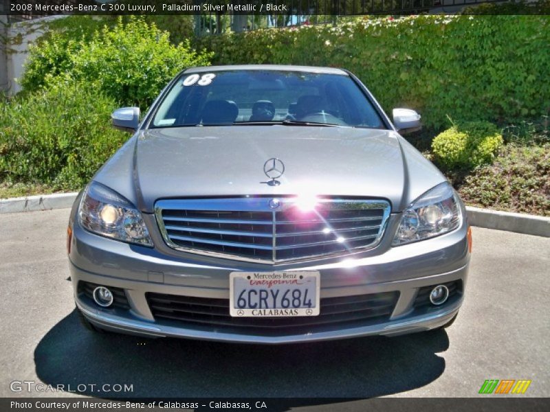 Palladium Silver Metallic / Black 2008 Mercedes-Benz C 300 Luxury