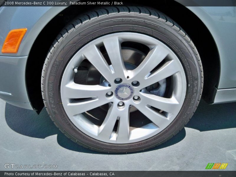 Palladium Silver Metallic / Black 2008 Mercedes-Benz C 300 Luxury