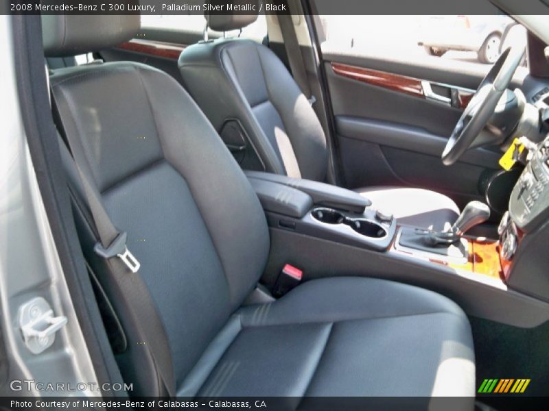 Palladium Silver Metallic / Black 2008 Mercedes-Benz C 300 Luxury